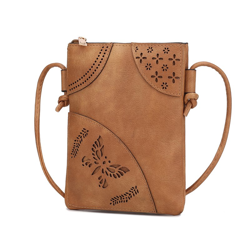 Shop Mkf Collection By Mia K Willow Vegan Leather Crossbody Handbag By Mia K In Brown