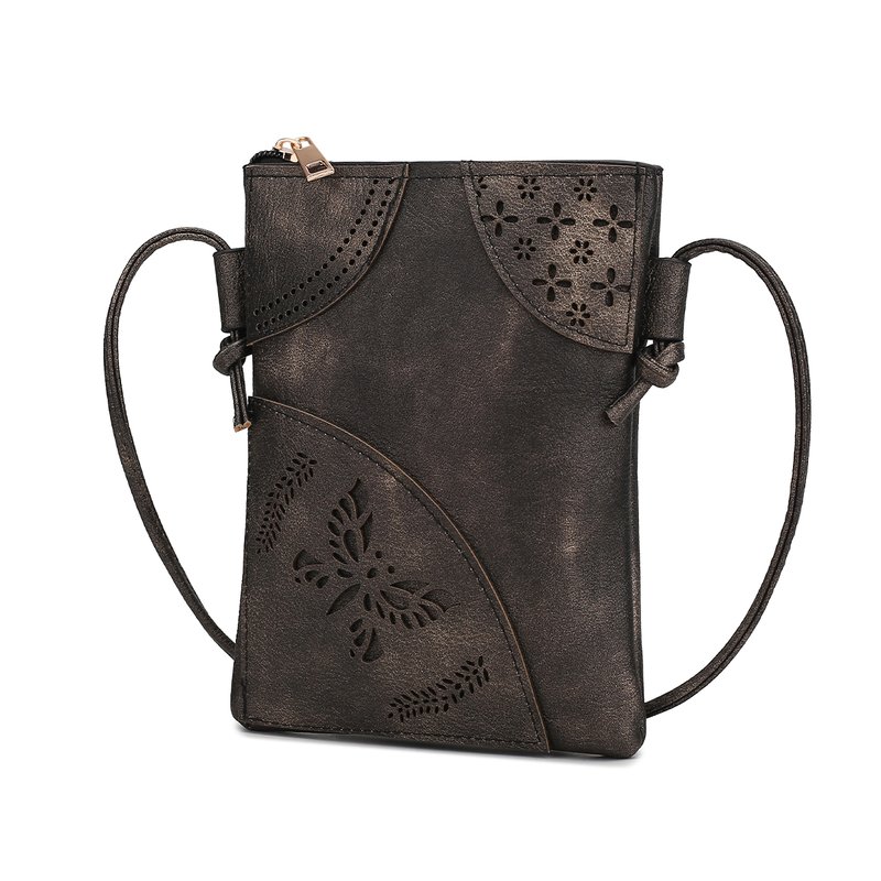 Shop Mkf Collection By Mia K Willow Vegan Leather Crossbody Handbag By Mia K In Black