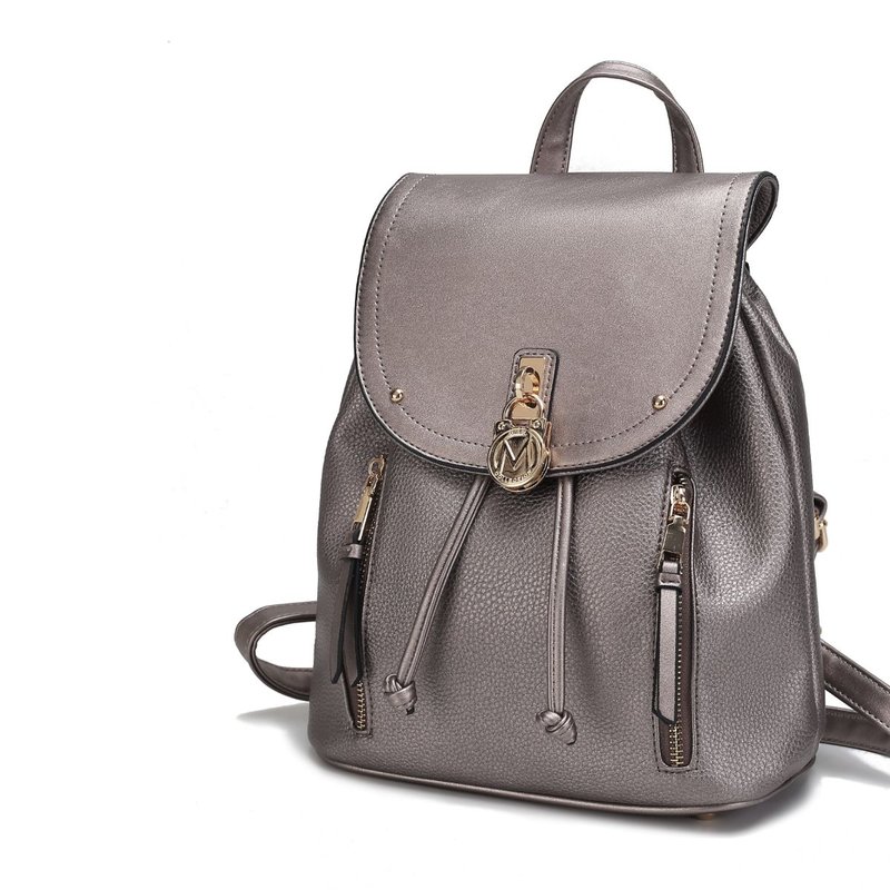 Mkf Collection By Mia K Xandria Vegan Leather Women's Backpack In Grey
