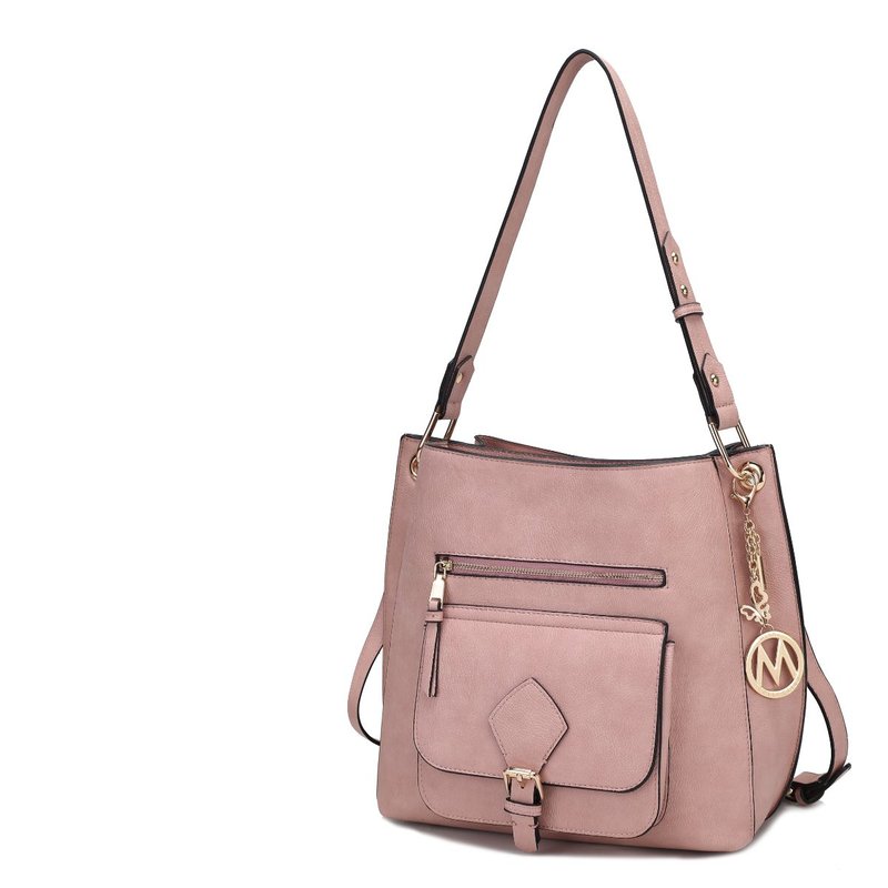 Mkf Collection By Mia K Yves Vegan Leather Women's Hobo Bag In Pink