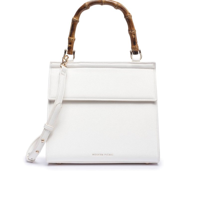 Modern Picnic The Luncher Bag In White Bamboo
