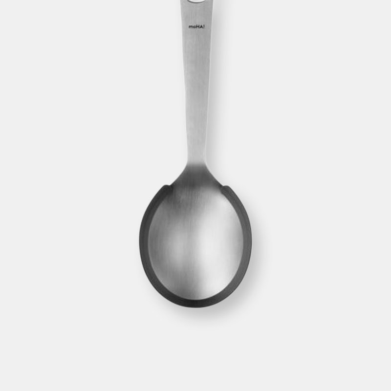Shop Moha! Riso Rice Spoon With Silicone Rim In Grey