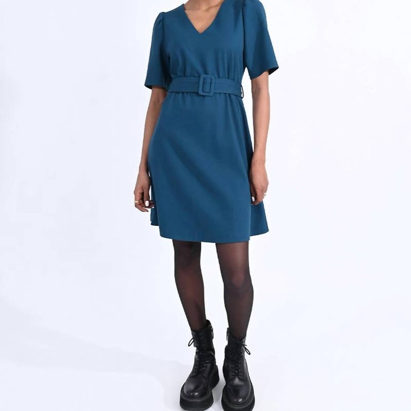Shop Molly Bracken Belted Dress In Blue