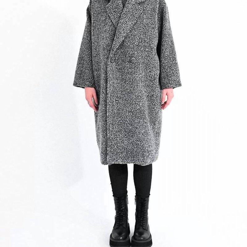 Shop Molly Bracken Loose Overcoat In Grey