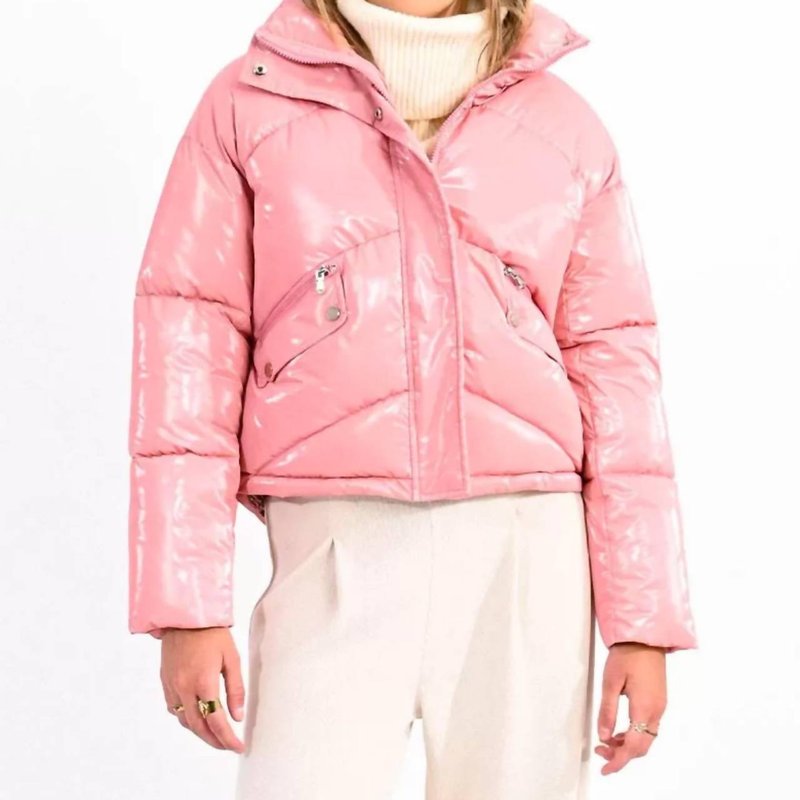 Shop Molly Bracken Pink Puffer Jacket
