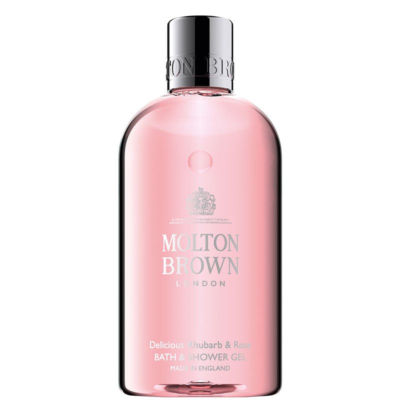 Molton Brown Delicious Rhubarb & Rose Bath & Shower In White