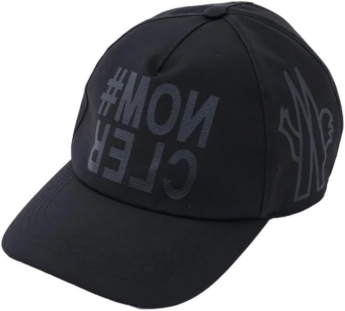 Shop Moncler Men's Black Tonal Logo Cotton Baseball Cap