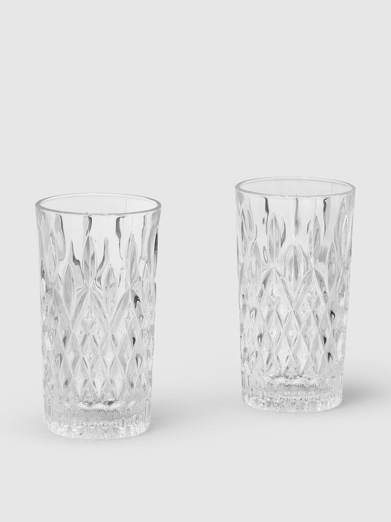 Alberte Highball Glass, Set of 2 - Clear