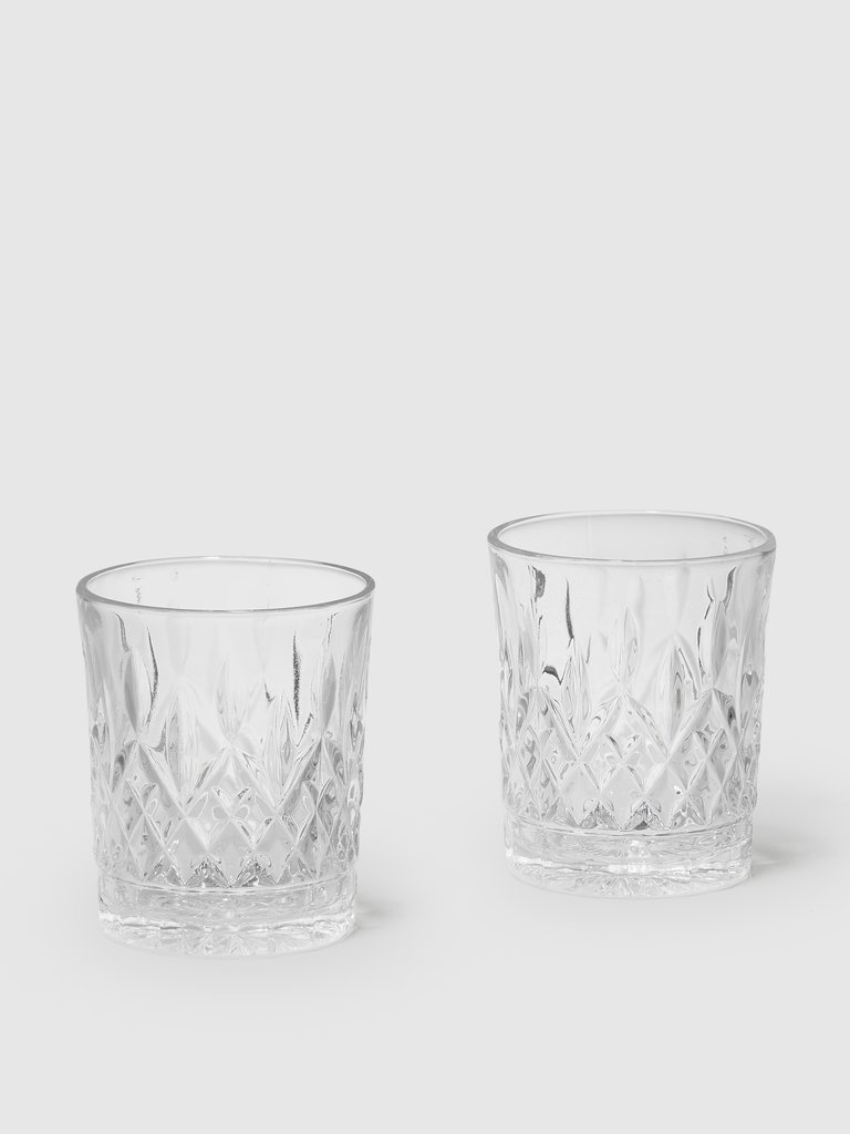 Alberte Whiskey Glass, Set of 2 - Clear
