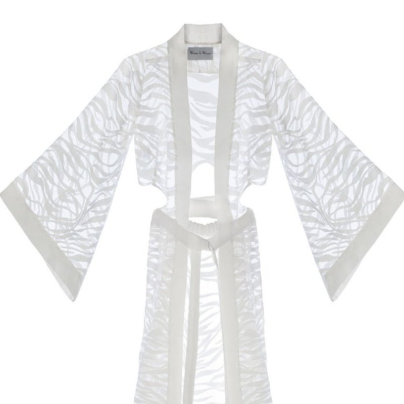 Monique Sevilla White Transparent Kimono Dress