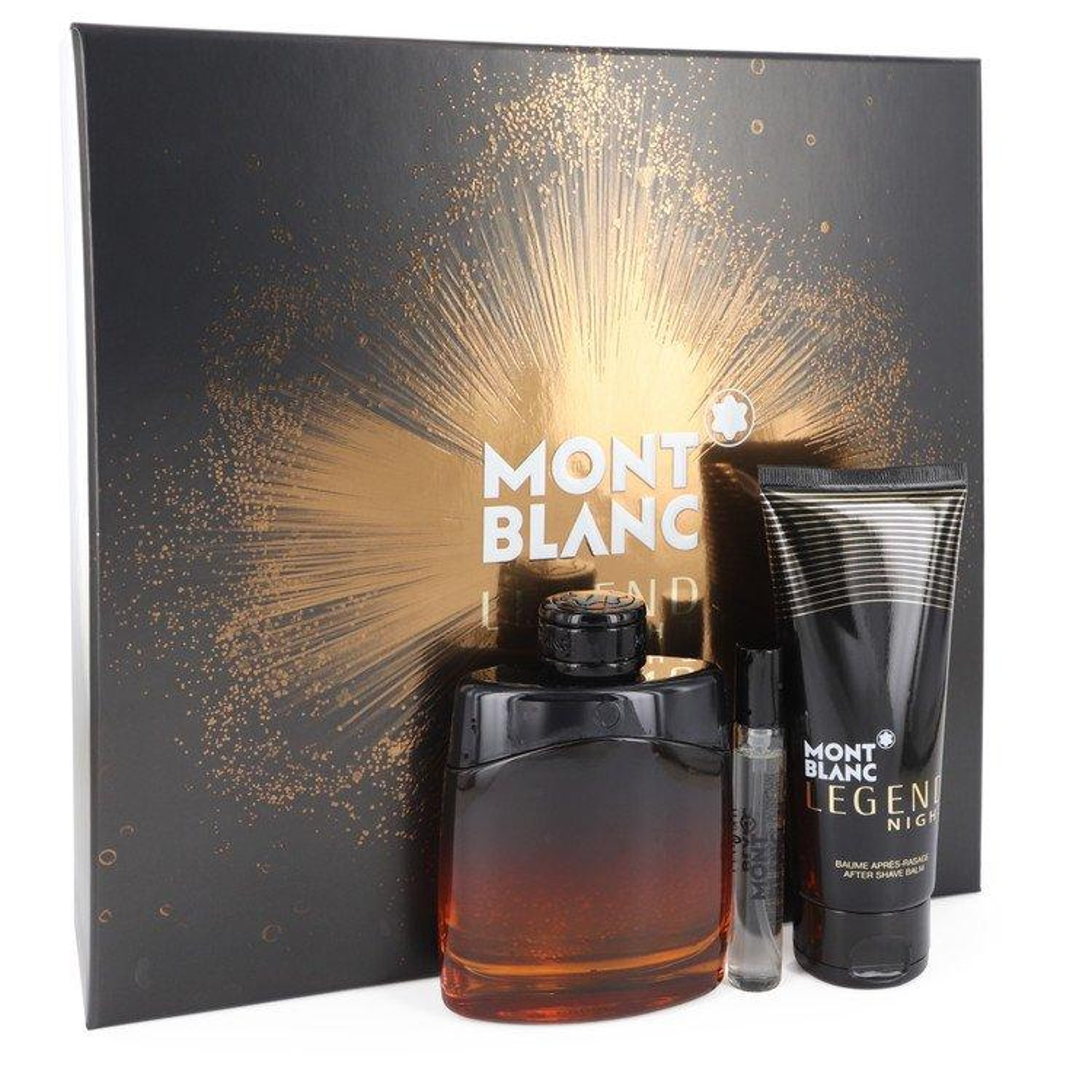 Mont Blanc Royall Fragrances Montblanc Legend Night By  Gift Set -- 3.3 oz Eau De Parfum Spray +.25 O
