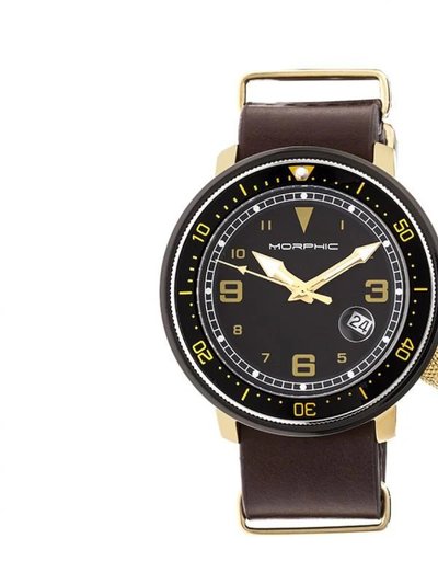Morphic Watches M58 Series Nato Leather-Band Watch With Date product