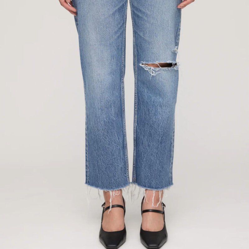 Shop Moussy Vintage Esplen Wide Straight Jean In Blue