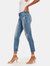 Helendale Mid Rise Deconstructed Skinny Ankle Jeans