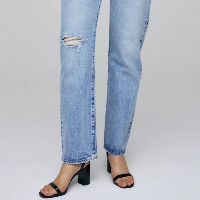 Shop Moussy Vintage Hesperia Straight Jean In Blue