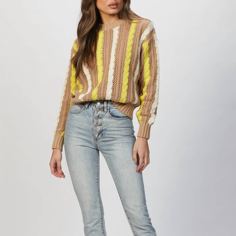 Shop Msgm Cable-knit Sweater In Brown