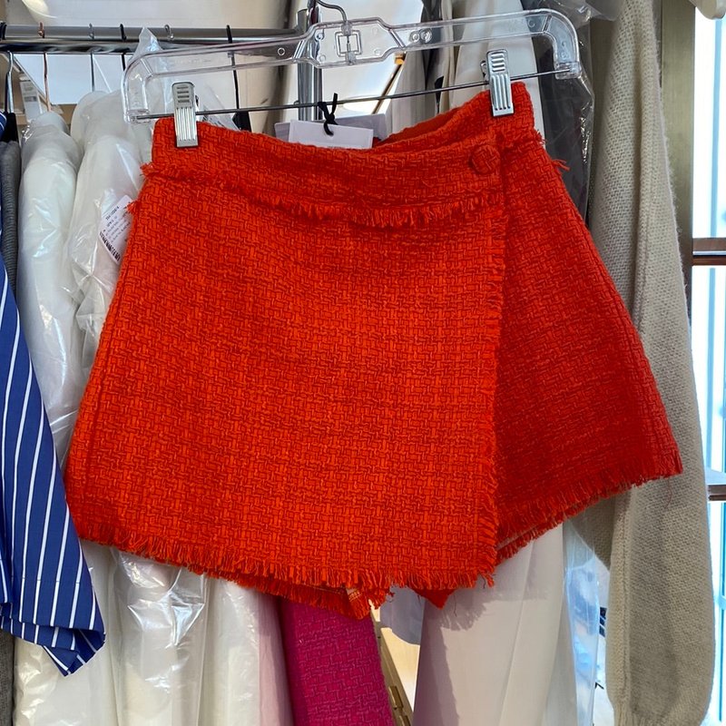 Shop Msgm Orange Bermuda Shorts