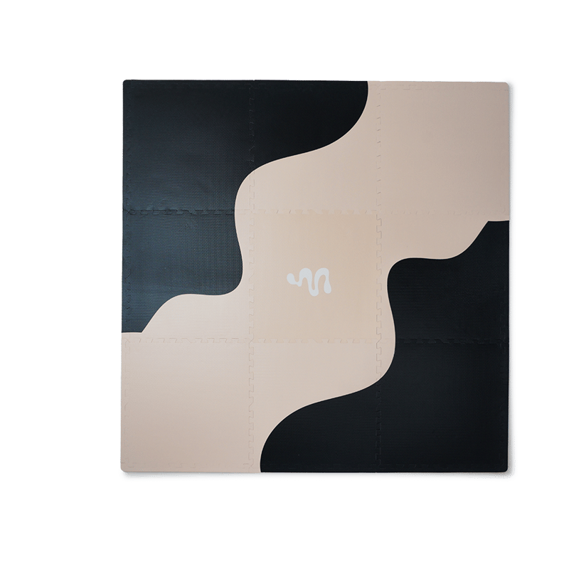 Shop Mylle Black And Cream Shapes Mat