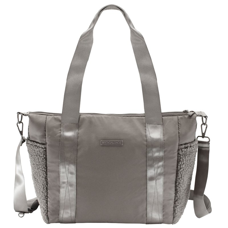 Mytagalongs Commuter Tote Bag In Grey