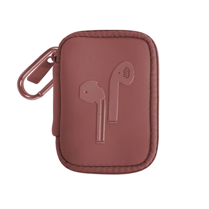 Mytagalongs Ear Bud Case With Carabiner In Pink