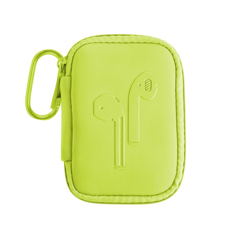 Mytagalongs Ear Bud Case With Carabiner In Green