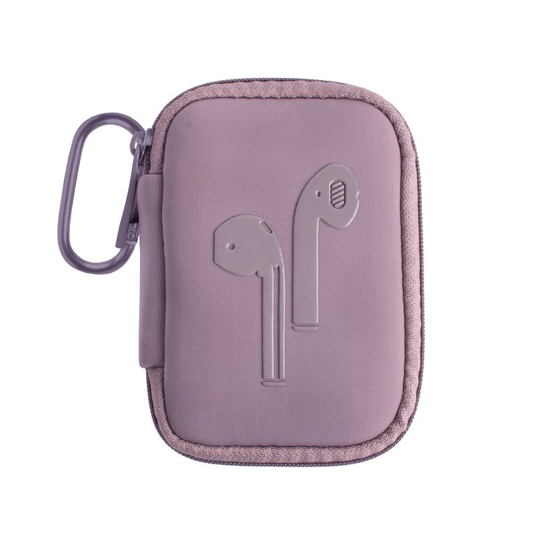 Mytagalongs Ear Bud Case With Carabiner In Purple