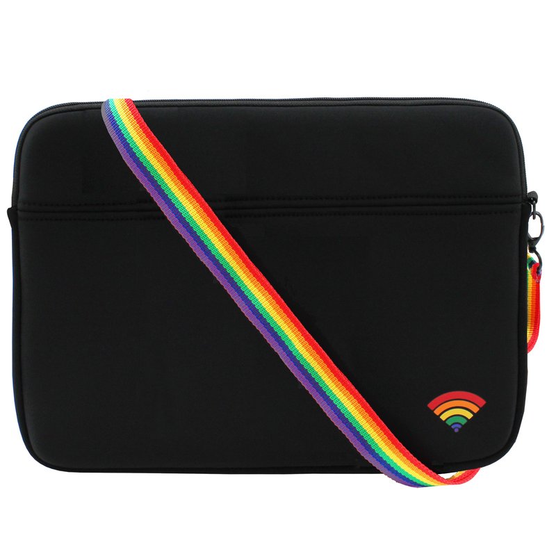 Mytagalongs Laptop Sleeve With Carrying Strap In Black