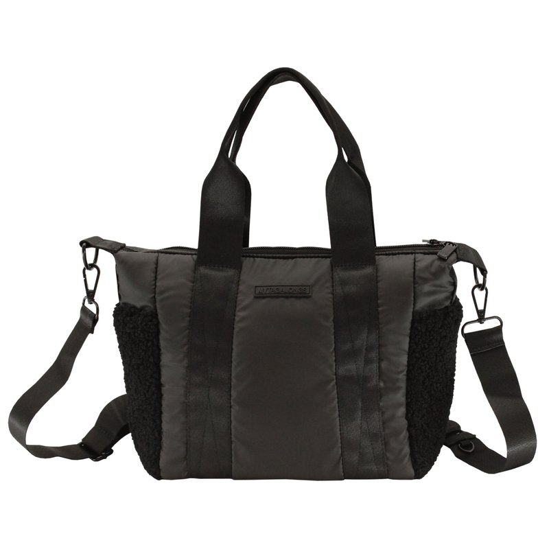 Shop Mytagalongs Mini Commuter Tote Bag In Black