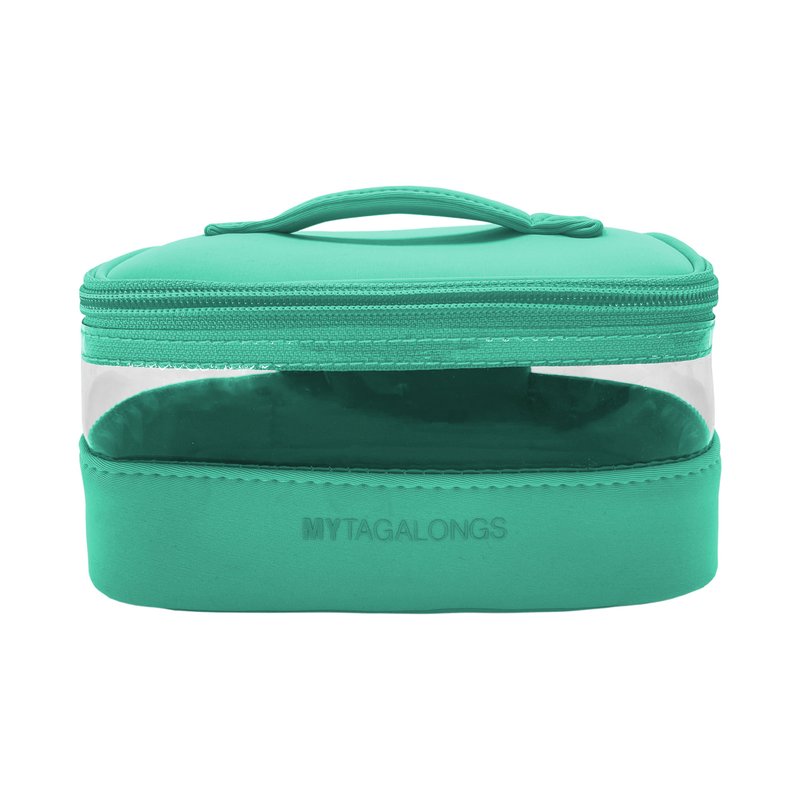 Mytagalongs Mini Train Case Cosmetic Bag In Green