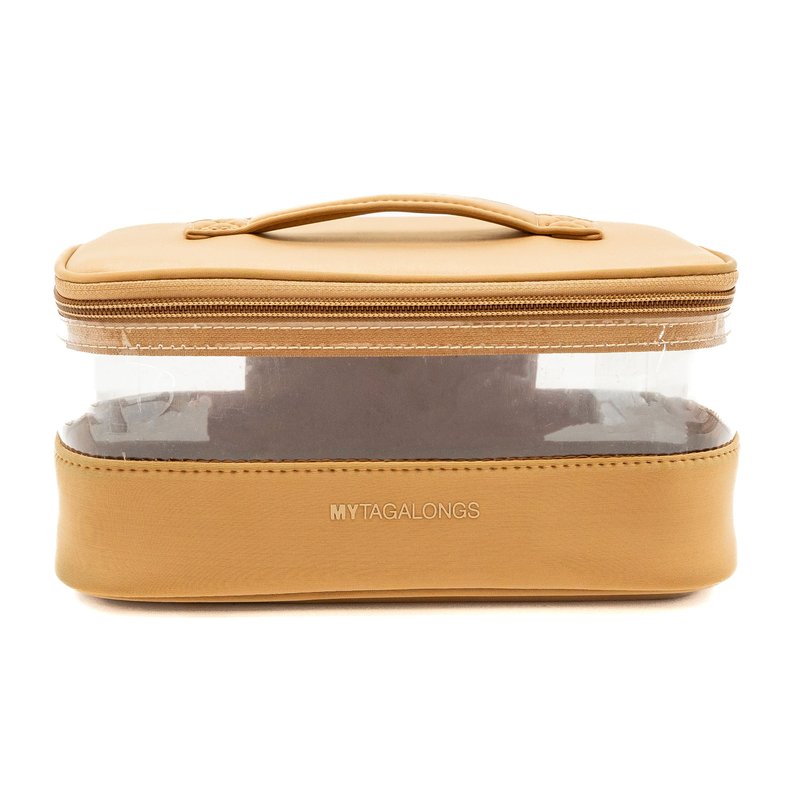 Shop Mytagalongs The Clear Train Case In Brown