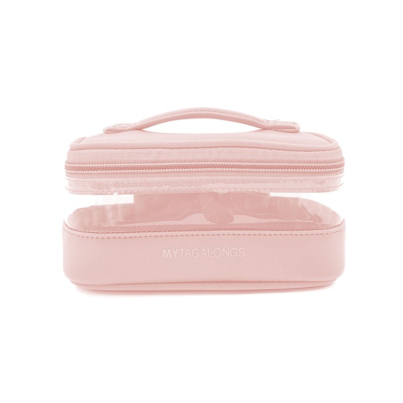 Shop Mytagalongs The Mini Clear Train Case In Pink