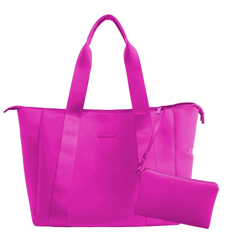 Mytagalongs Weekender Neoprene Tote Bag In Purple