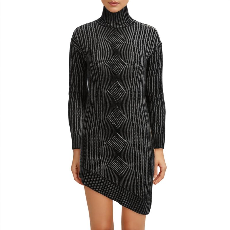 Shop Naadam Asymmetrical Tunic Dress In Black