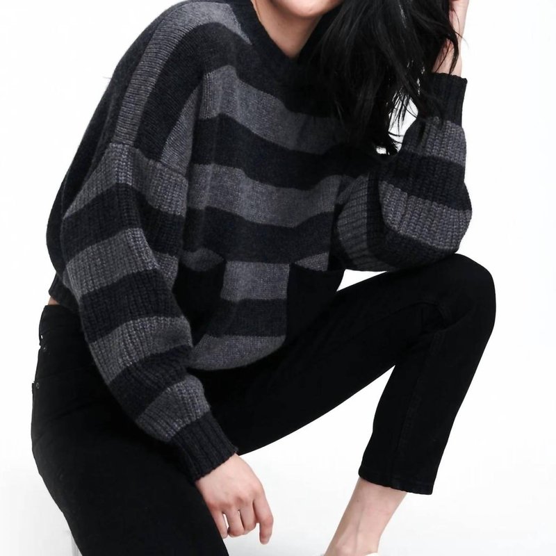 Shop Naadam Luxe Cashmere Cropped Crewneck Sweater In Black
