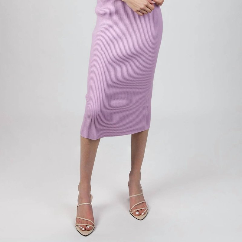 Shop Naadam Twisted Back Ribbed Dress In Purple