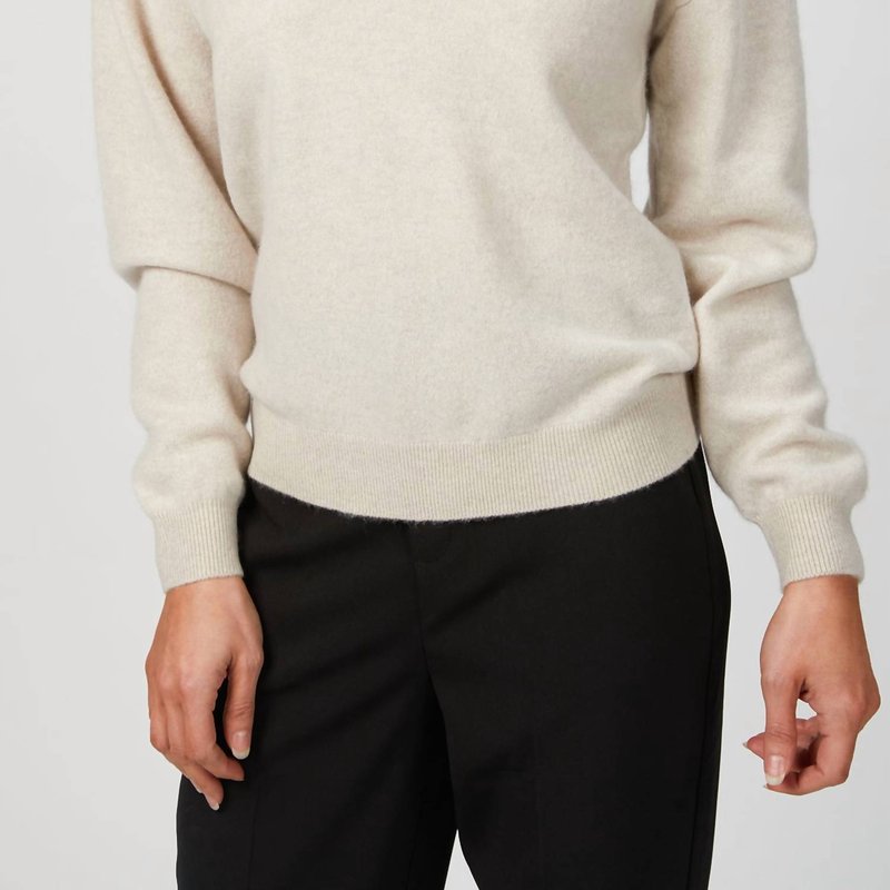 Naadam V Neck Polo Sweater In Brown