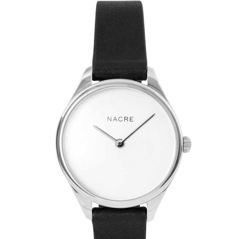 Nacre Mini Lune Watch In Black
