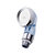 1-Spray Patterns With 1.5 Gpm 4 In. Wall Mount Handheld Shower Head in Chrome - Silver/Blue