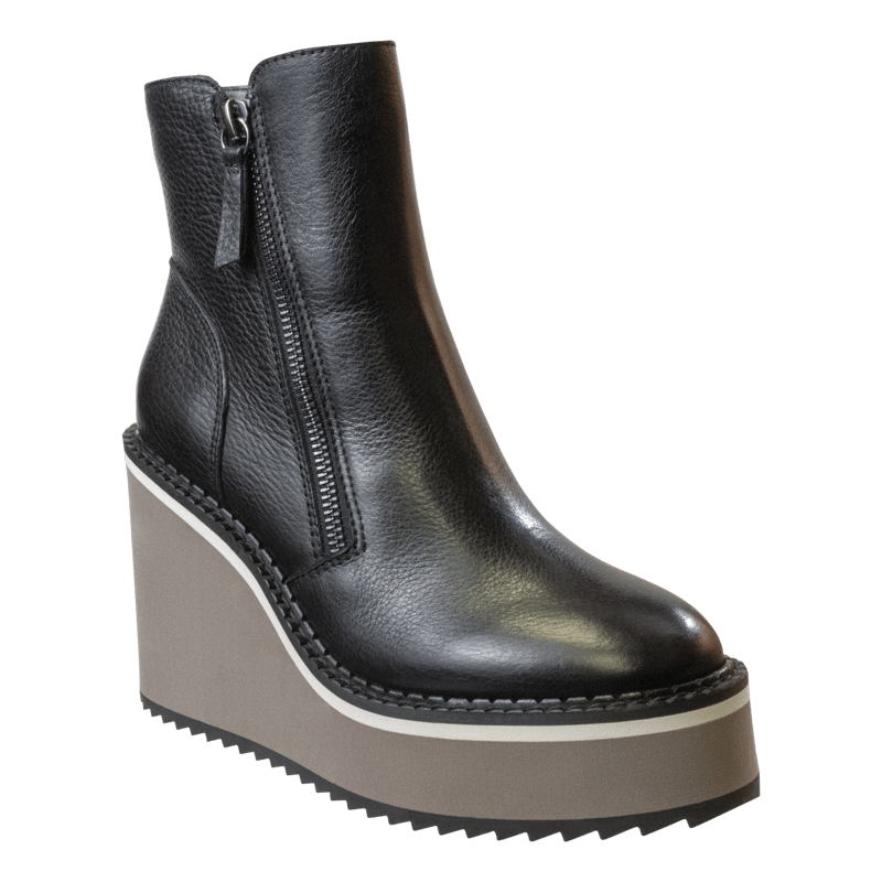 Naked Feet Avail Wedge Ankle Boots In Black