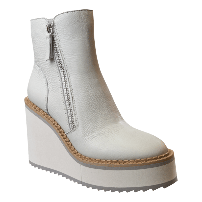 Naked Feet Avail Wedge Ankle Boots In White