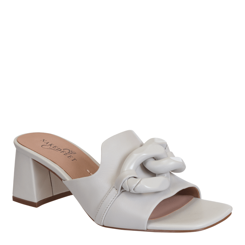 Shop Naked Feet Coterie Heeled Sandals In Grey