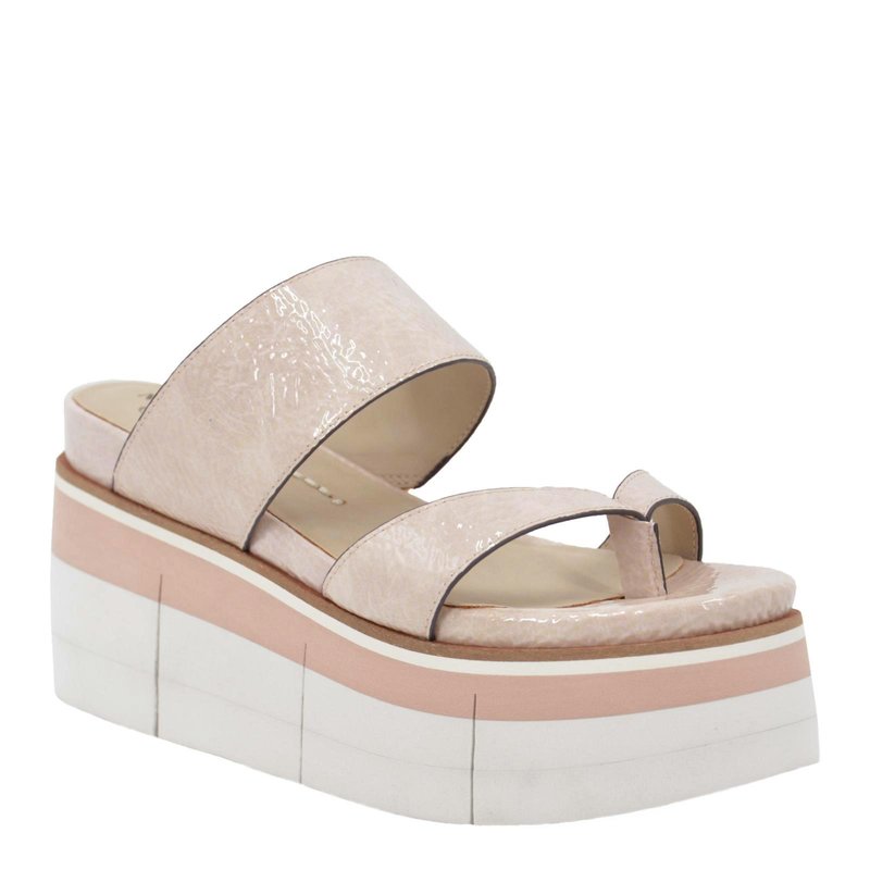 Naked Feet Flux Wedge Sandals In Pink
