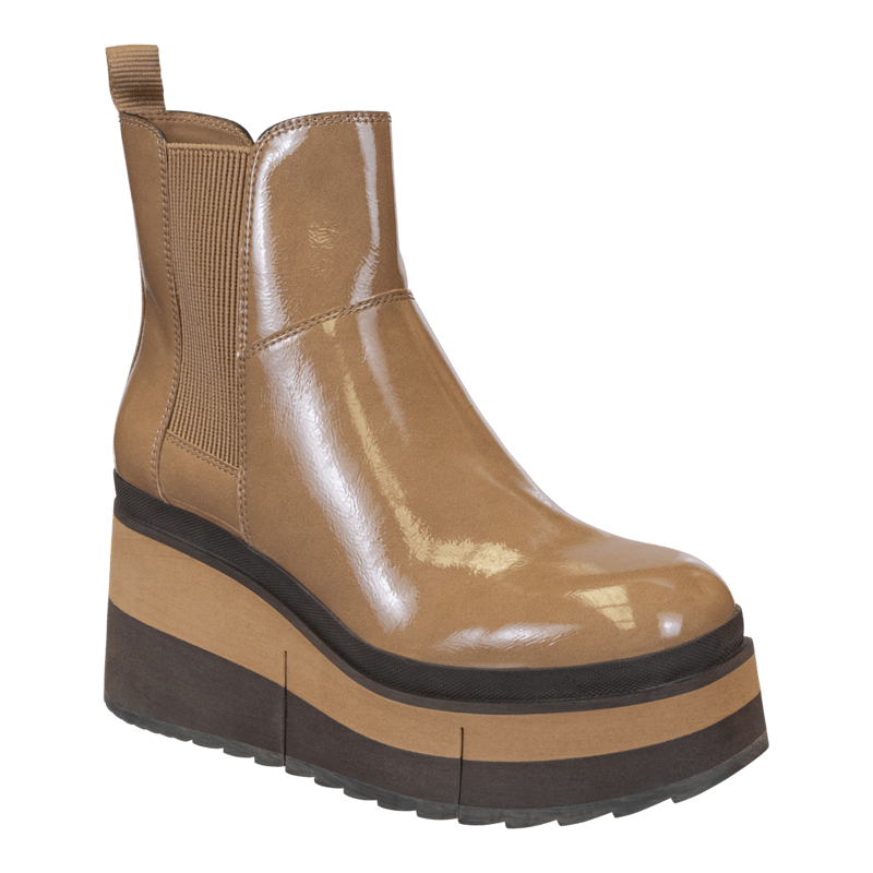 Shop Naked Feet Guild Platform Chelsea Boots In Brown