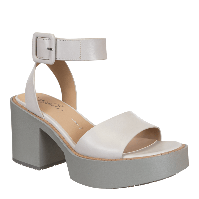 Shop Naked Feet Iconoclast Heeled Sandals In White
