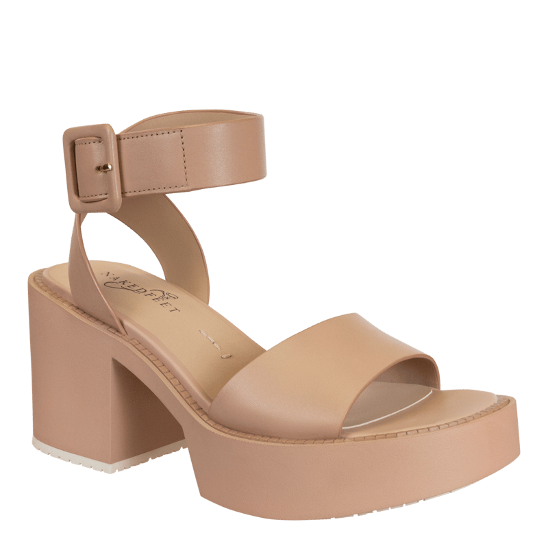 Shop Naked Feet Iconoclast Heeled Sandals In Brown