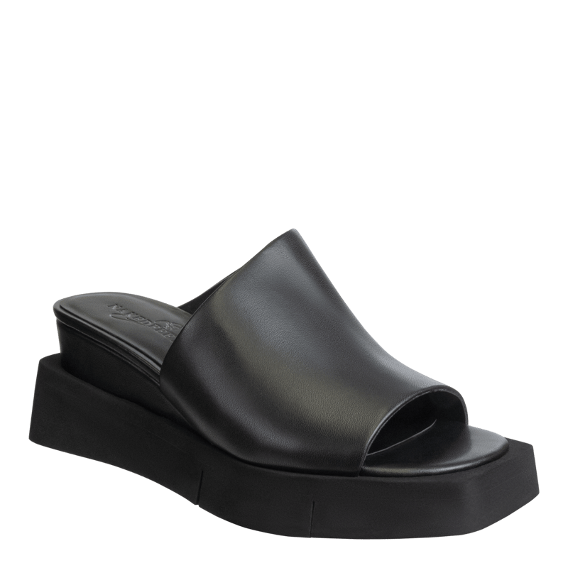 Shop Naked Feet Infinity Wedge Sandals In Black