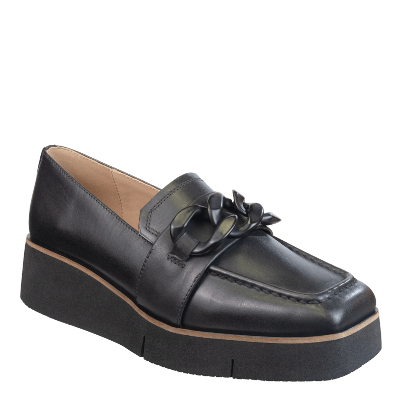Shop Naked Feet Privy Platform Loafers In Black