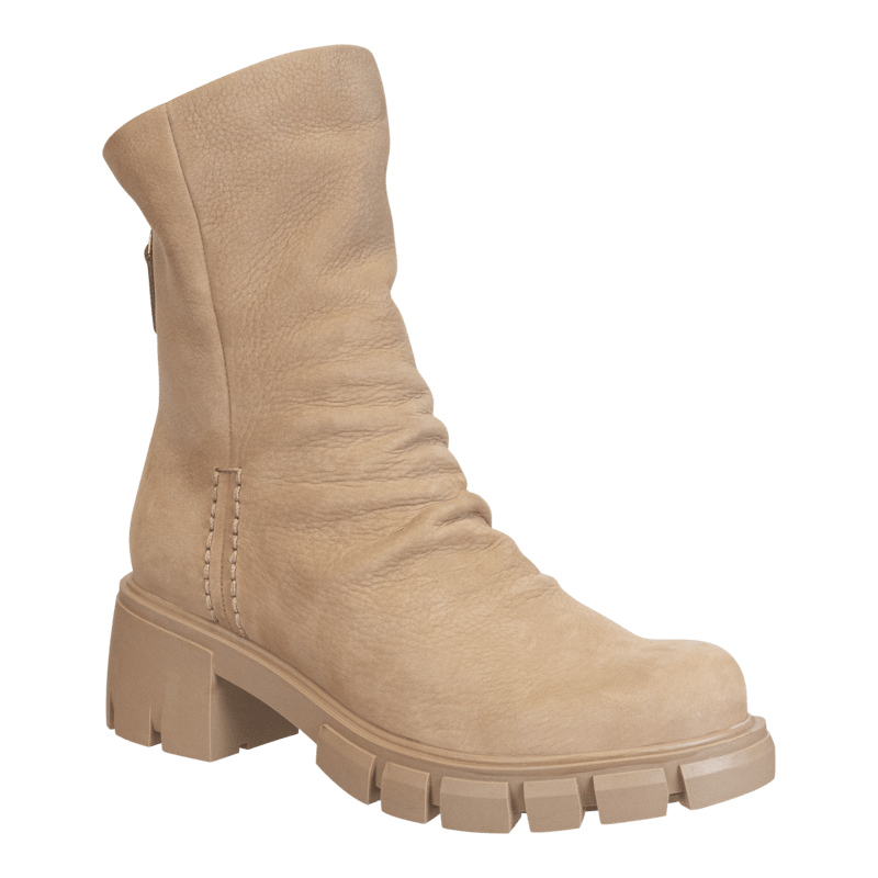 Shop Naked Feet Protocol Heeled Mid Shaft Boots In Brown