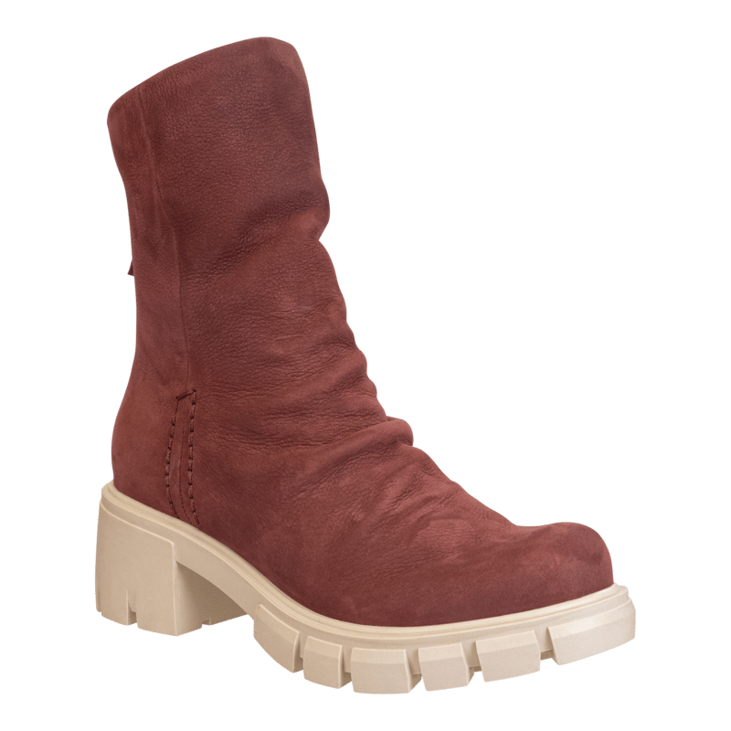 Shop Naked Feet Protocol Heeled Mid Shaft Boots In Red