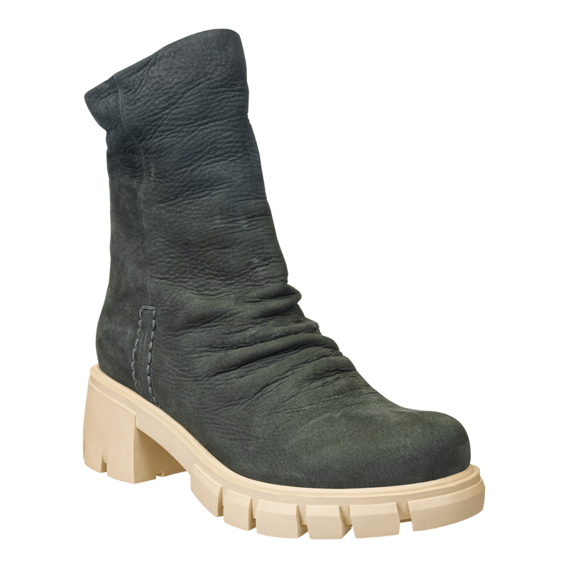 Shop Naked Feet Protocol Heeled Mid Shaft Boots In Green